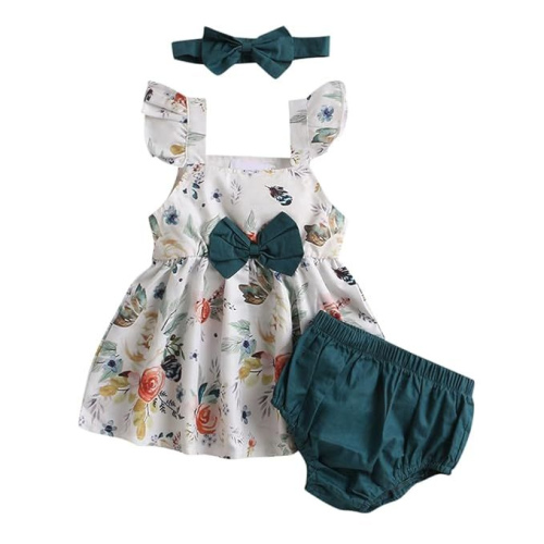 Girl's Fit And Flare Knee Length Set